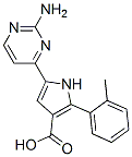 1H-Pyrrole-3-carboxylic  acid,  5-(2-amino-4-pyrimidinyl)-2-(2-methylphenyl)- Struktur