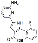 1H-Pyrrole-3-carboxylic  acid,  5-(2-amino-4-pyrimidinyl)-2-(2,6-difluorophenyl)- Struktur