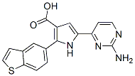 1H-Pyrrole-3-carboxylic  acid,  5-(2-amino-4-pyrimidinyl)-2-benzo[b]thien-5-yl- Struktur