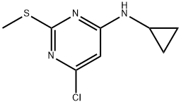 6-Chloro-N-cyclopropyl-2-(methylthio)pyrimidin-4-amine Struktur