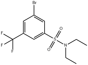 3-Bromo-N,N-diethyl-5-(trifluoromethyl)benzenesulfonamide Struktur