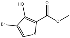 METHYL 4-BROMO-3-HYDROXYTHIOPHENE-2-CARBOXYLATE Struktur