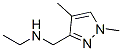 1H-Pyrazole-3-methanamine,  N-ethyl-1,4-dimethyl- Struktur