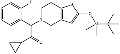 Desacetyl 2-O-tert-ButyldiMethylsilyl Prasugrel Struktur