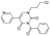 2,4(1H,3H)-Pyrimidinedione,  3-benzoyl-1-(3-chloropropyl)-5-(3-pyridinyl)- Struktur