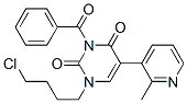 2,4(1H,3H)-Pyrimidinedione,  3-benzoyl-1-(4-chlorobutyl)-5-(2-methyl-3-pyridinyl)- Struktur