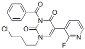 2,4(1H,3H)-Pyrimidinedione,  3-benzoyl-1-(4-chlorobutyl)-5-(2-fluoro-3-pyridinyl)- Struktur