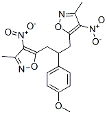 Isoxazole,  5,5-[2-(4-methoxyphenyl)-1,3-propanediyl]bis[3-methyl-4-nitro- Struktur