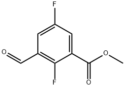 BENZOIC ACID, 2,5-DIFLUORO-3-FORMYL-, METHYL ESTER Struktur