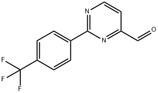 2-[4-(TRIFLUOROMETHYL)PHENYL]PYRIMIDINE-4-CARBALDEHYDE Struktur