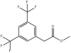 methyl 2-(3,5-bis(trifluoromethyl)phenyl)acetate Struktur