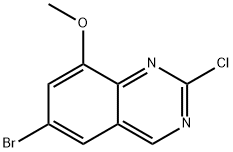 6-BROMO-2-CHLORO-8-METHOXYQUINAZOLINE Struktur