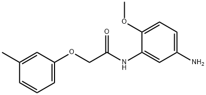 N-(5-Amino-2-methoxyphenyl)-2-(3-methylphenoxy)-acetamide Struktur