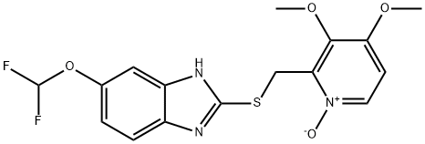 5-(Difluoromethoxy)-2-[[(3,4-dimethoxy-2-pyridinyl)methyl]thio]-1H-benzimidazole-N-oxide Struktur