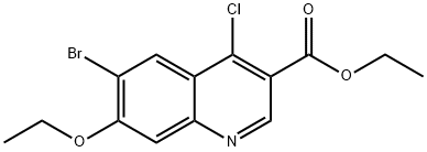 ethyl 6-bromo-4-chloro-7-ethoxyquinoline-3-carboxylate Struktur