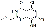 4(3H)-Quinazolinone,  5,7-dichloro-2-[(dimethylamino)methyl]-8-hydroxy- Struktur