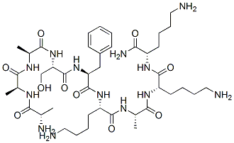 alanyl-alanyl-alanyl-seryl-phenylalanyl-lysyl-alanyl-lysyl-lysinamide Struktur