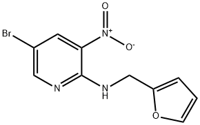 5-BROMO-2-(FURAN-2-YLMETHYLAMINO)-3-NITROPYRIDINE Struktur