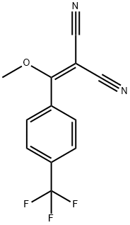 {methoxy[4-(trifluoromethyl)phenyl]methylidene}propanedinitrile Struktur