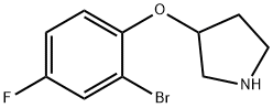 3-(2-Bromo-4-fluoro-phenoxy)-pyrrolidine Struktur