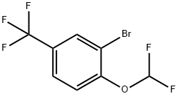 2-Bromo-1-difluoromethoxy-4-trifluoromethyl-benzene Struktur