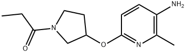 1-[3-[(5-AMINO-6-METHYL-2-PYRIDINYL)OXY]-1-PYRROLIDINYL]-1-PROPANONE Struktur