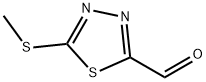 1,3,4-Thiadiazole-2-carboxaldehyde,  5-(methylthio)- Struktur