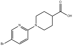 1-(5-bromopyridin-2-yl)piperidine-4-carboxylic acid Struktur