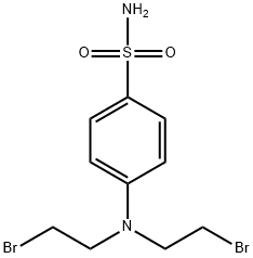 4-[Bis(2-bromoethyl)amino]benzene-1-sulfonamide Struktur