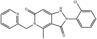 2-(2-chlorophenyl)-4-Methyl-5-(pyridin-2-ylMethyl)-1H-pyrazolo[4,3-c]pyridine-3,6(2H,5H)-dione Struktur