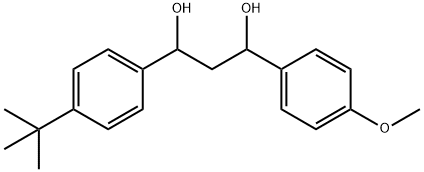 1,3-Propanediol, 1-[4-(1,1-dimethylethyl)phenyl]-3-(4-methoxyphenyl)- Struktur