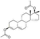 17-Methyl-estra-3,5-diene-3,17β-diol Diacetate Struktur