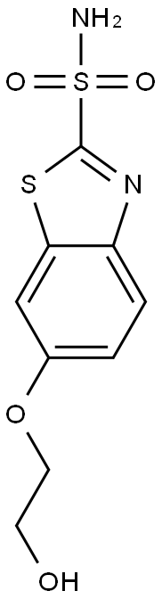 2-Benzothiazolesulfonamide, 6-(2-hydroxyethoxy)-, (+-)- Struktur