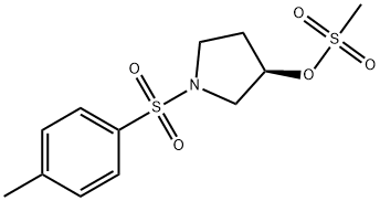 (3R)-1-[(4-methylphenyl)sulfonyl]tetrahydro-1H-pyrrol-3-yl methanesulfonate Struktur