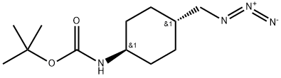 Carbamic acid, N-[trans-4-(azidomethyl)-cyclohexyl]-, 1,1-dimethylethyl ester Struktur