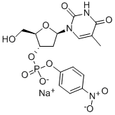 THYMIDINE-3'-PHOSPHORIC ACID 4-NITROPHENYL ESTER SODIUM SALT Struktur