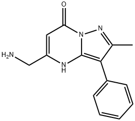 5-(Aminomethyl)-2-methyl-3-phenylpyrazolo-[1,5-a]pyrimidin-7(4H)-one Struktur