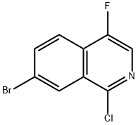 ISOQUINOLINE, 7-BROMO-1-CHLORO-4-FLUORO- Struktur