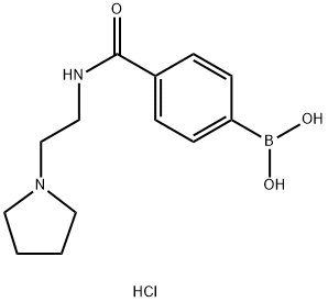 4-(2-(Pyrrolidin-1-yl)ethylcarbamoyl)phenylboronic acid, HCl Struktur