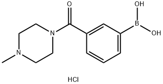 3-(4-Methylpiperazine-1-carbonyl)phenylboronic acid, HCl Struktur