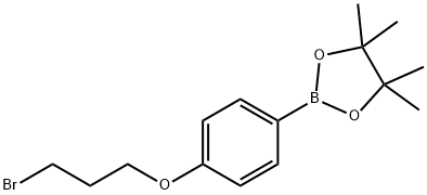 2-(4-(3-Bromopropoxy)phenyl)-4,4,5,5-tetramethyl-1,3,2-dioxaborolane Struktur