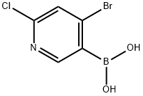 5-borono-4-bromo-2-chloropyridine Struktur