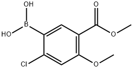 Methyl 5-borono-4-chloro-2-methoxybenzoate Struktur