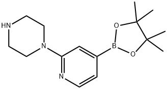 2-(Piperazin-1-yl)pyridine-4-boronic acid, pinacol ester Struktur