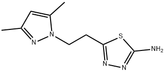 5-[2-(3,5-DIMETHYL-PYRAZOL-1-YL)-ETHYL]-[1,3,4]-THIADIAZOL-2-YLAMINE Struktur