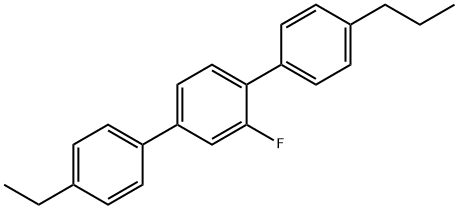 1,1':4',1''-Terphenyl, 4''-ethyl-2'-fluoro-4-propyl- Struktur