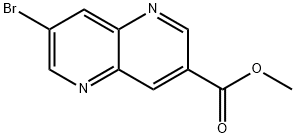 methyl 7-bromo-1,5-naphthyridine-3-carboxylate Struktur