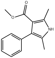 1H-Pyrrole-3-carboxylicacid,2,5-dimethyl-4-phenyl-,methylester(9CI) Struktur