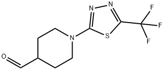 1-[5-(Trifluoromethyl)-1,3,4-thiadiazol-2-yl]piperidine-4-carbaldehyde, 95% Struktur