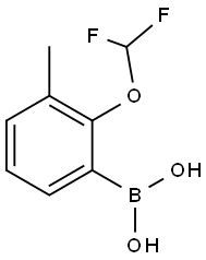 2-difluoromethoxy-3-methyl-benzeneboronic acid Struktur